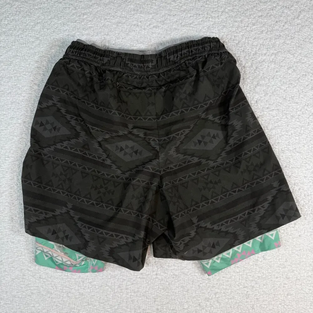 Chubbies The Quest Lined Men's Black Athletic Performance Shorts small 5.5